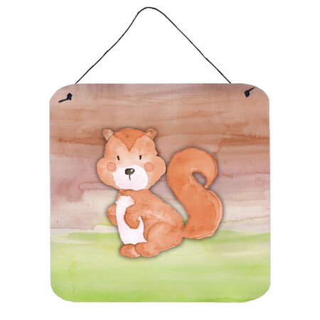 Carolines Treasures Squirrel Watercolor Wall or Door Hanging Prints BB7439DS66
